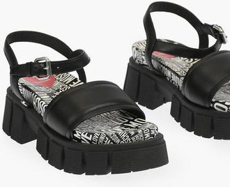 Moschino LOVE logoed sole TASSEL 70 leather sandals size 40