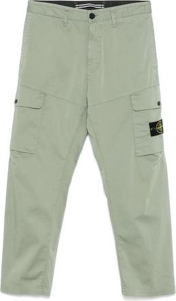 Stone Island Pantaloni con applicazione Compass - Verde