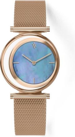 Vanna Eclipse Watch in Blue Pearl-Rose Gold at Nordstrom