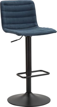 Mauro Ferretti Taburete De Bar High Azul Marino Cm 43x49,5x85,5-107(asiento Cm 61-82,5) Set 2piezas