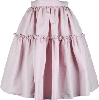 Nina Ricci Ballon Rok met Rits en Zakken - Dames - Korte rokken - Roze - M - Polyester - Rokken