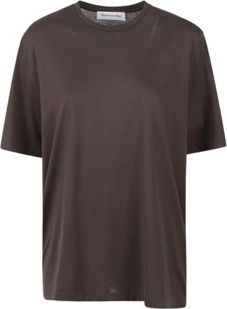 Frankie Shop Tops, Dames, Bruin, S, Nylon, Harper T-shirt