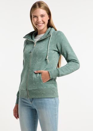 Ragwear Sweatshirt RAGWEAR RONETTE PRINT, Damen, Gr. XXL, gr&uuml;n (dusty gr&uuml;n), Sweatware, Obermaterial: 70% Baumwolle, 30% Polyester, bedruckt, gemustert, figur