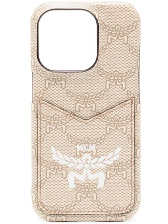 MCM iPhone 15 Pro hoesje met print - Beige