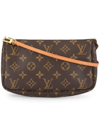 Louis Vuitton Borsa tote Pochette Accessoires con monogramma Pre-owned anni 2000 - Marrone
