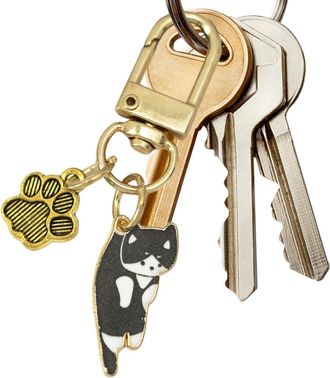 Generic Cat Keychain Charm,Cute Kitten Keychain - Adorable Cat Keyring, Funny Cartoon Kitten Aesthetic Keyring, Creative Cute Bag Pendant Exquisite for Men Ca