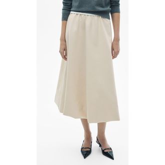 Mango Flare Midi Skirt in Sand at Nordstrom Rack, Size 4
