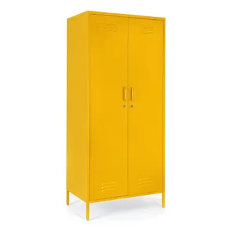 BIZZOTTO Armadio In Acciaio Con 4 Ripiani Regolabili 46x38x185 Cambridge Yes - Giallo