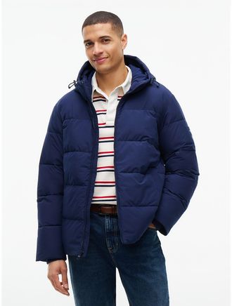 Tommy Hilfiger Mens Waterproof Lightweight Puffer Jacket - Carbon Navy - XXXL