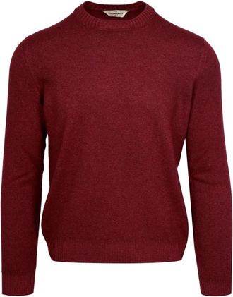 Gran Sasso Trui met ronde hals - Heren - Ronde hals truien - Rood - 2XL - Wol - Truien & Vesten