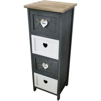 Milani Home Genesis - mobiletto in legno con cassetti