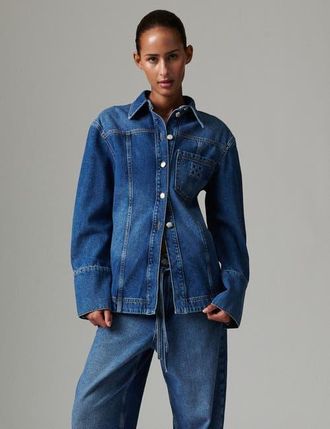 Day Birger Et Mikkelsen Ludmilla Medium Wash Denim Jacket in Medium Blue at Nordstrom, Size 10