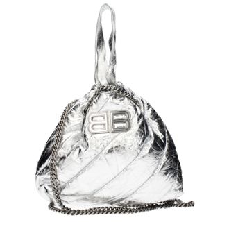 Balenciaga Damens Silberne Leder-Umh&auml;ngetaschen