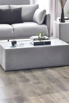 Julian Bowen Rohe Upholstered Coffee Table in Grey