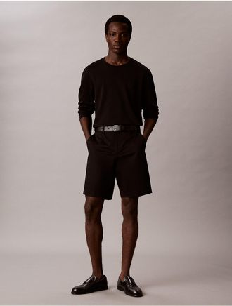 Calvin Klein Mens Cotton Flex Straight 9 Shorts - Black - 30