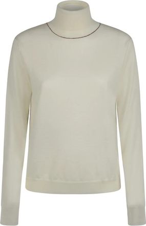Maison Margiela Turtleneck Trui - Dames - Coltruien - Wit - M - Wol - Truien & Vesten
