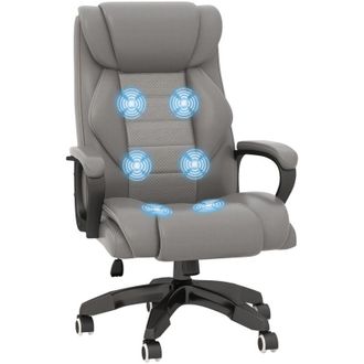 Vinsetto Vinsetto - High Back 6 Points Vibration Massage Executive Office Chair Grey