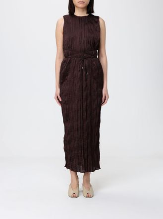 Staud Abito Mizu lungo in poliestere plissettato Staud