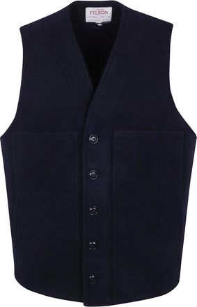 Filson Chaleco de lana Mackinaw - Jackets - Hombre - Azul - XL