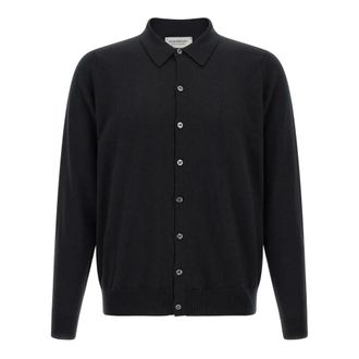 John Smedley Tibor Shirt - Heren - Truien - Zwart - Maat: L Wol