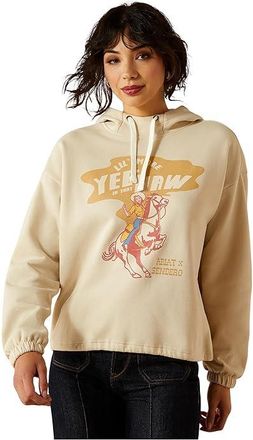 Ariat Essential Sendero Yeehaw Hoodie Womens Sweatshirt Oyster Grey : LG, Cotton/Polyester
