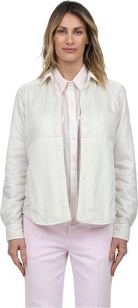Aspesi Nylon shirt-stijl Eryn jas - Dames - Zomerjassen - Beige - M - Nylon - Jassen