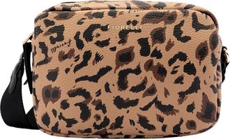 Fiorelli Womens Effie Crossbody, Stylish Handbag with Adjustable Straps and Two Zipped Compartments, Leopard Print Faux Leather