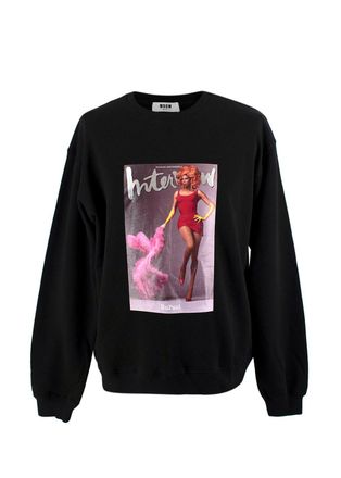 Msgm X Interview Black Ru Paul Sweatshirt Size XL