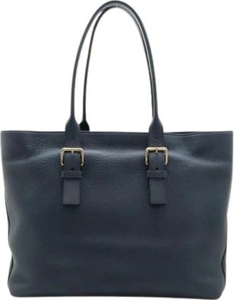 Louis Vuitton Pre-owned Vintage Taurillon Tote Bag - Dames - Vintage Shopper - Blauw - ONE Size - Leer - Vintage