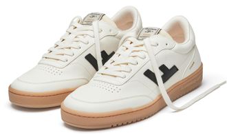 FlamingosLife Sneaker FLAMINGOS LIFE STADION, Damen, Gr. 36, weiss (pearl schwarz naturale), Synthetik, Textil, Schuhe Sneaker, vegane Sneaker, Obermaterial aus 68%