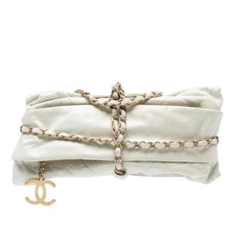 Chanel Pre-owned Clutches, female, White, Size: ONE SIZE Pre-owned Vintage Clutch