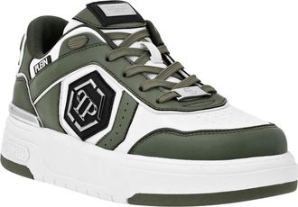 Philipp Plein Predator Low-top Sneakers - unisex - Sneakers - Groen - 46 EU - Polyester - Schoenen