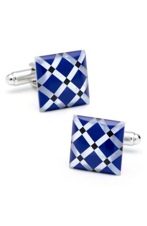 Cufflinks Inc. Mother-of-Pearl & Onyx Cuff Links in Blue/White at Nordstrom