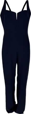 Galvan London Signature Corset Jumpsuit in Navy Blue Triacetate