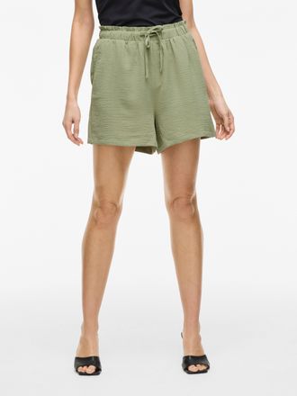 Vila Shorts VILA VIJOSA HW SHORTS - NOOS, Damen, Gr. 36, N-Gr, gr&uuml;n (oil gr&uuml;n), Web, Obermaterial: 100% Polyester, unifarben, regular fit kurz, Hosen Short