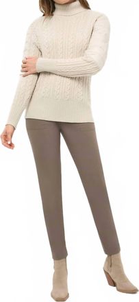 Anatomie Eloisa Cableknit Padded Sweater In Stone