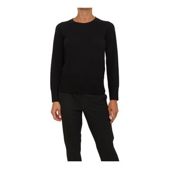 Anna Molinari Round-neck Knitwear, female, Black, Size: XS Maglia