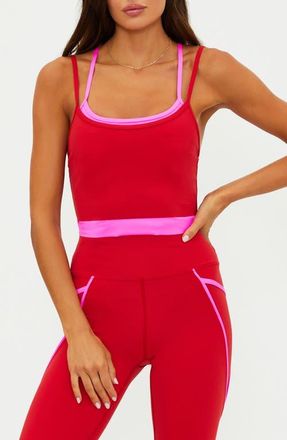 Beach Riot Vinny Colorblock Tank in Royal Red at Nordstrom, Size X-Small