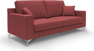 Divani.Store Michael Canap&eacute; De Tela Impermeable Y Antimanchas 186 Cm Rojo