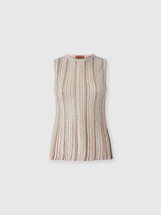 Missoni Sleeveless Ribbed Top With Sequins in Pink at Nordstrom, Size 40
