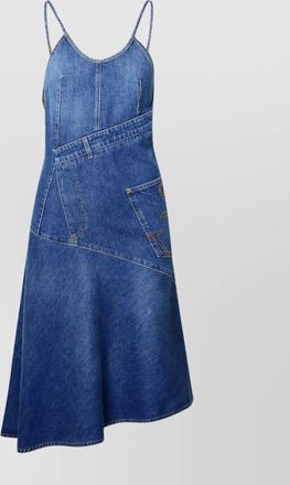 J.W.Anderson cotton dress with a-line silhouette and patch pockets