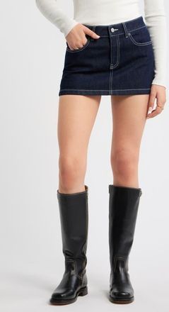 BP. Low Rise Denim Miniskirt in Highland Wash at Nordstrom, Size 24