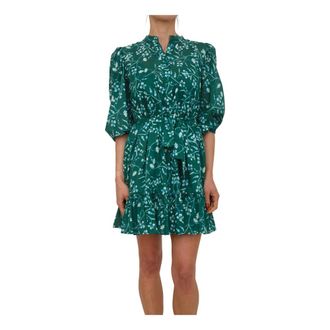 iBlues Abito Verde - Dames - Korte kleedjes - Groen - S - Katoen - Kleedjes