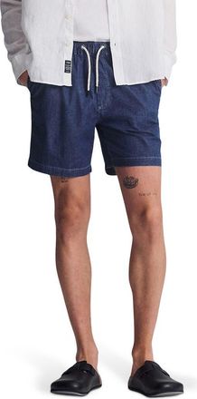Mavi Clint Drawstring Chambray Shorts in Dark Chambray at Nordstrom, Size Xx-Large