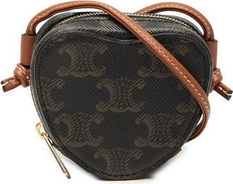 Celine Pre-owned Celine Micro Triomphe Coated Canvas Heart Crossbody Ladies 27FYA7FA8PG9GJ8V