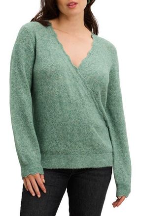 Hatch The Cozy Pointelle Snuggle Sweater in Matcha at Nordstrom, Size 0