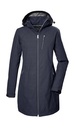 Killtec Softshellparka KILLTEC KOS 57 WMN SFTSHLL PRK, Damen, Gr. 36, blau (nachtblau), Oberseite: 100% Polyester;R&uuml;ckseite: 100% Polyester;Futter: 100% Polye