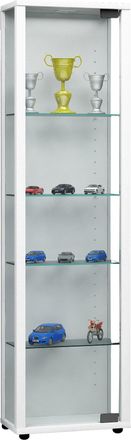 ebuy24 Ebuy24 - Vitrina De Vidrio Vcm De Pie Vitrina De Vidrio Con Vidrio De Seguridad Esg Dimensiones Aprox. Al. 115 X An. 33 X P. 18 Cm Vidrio De Gabinete 