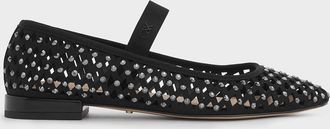 Charles & Keith Studded Cut-Out Mary Jane Flats