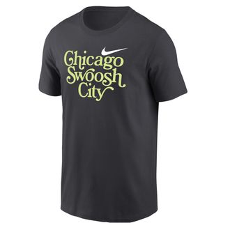 Nike Mens Swoosh Cities Chicago Short-Sleeve T-Shirt in Grey | M11332NKCI25-ANT